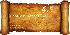 Gantner Verbéna névjegykártya